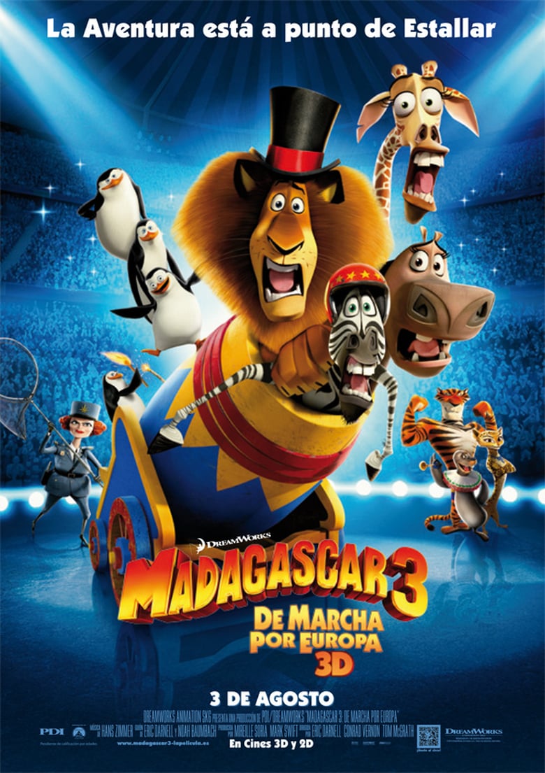 Madagascar 3: De marcha por Europa (2012)